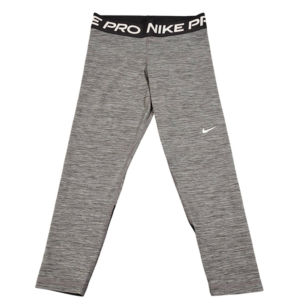 Nike Pro‎ Dri‑FIT Space Dye Crop Leggings Grey Heathered CZ9803‑010 Women's M